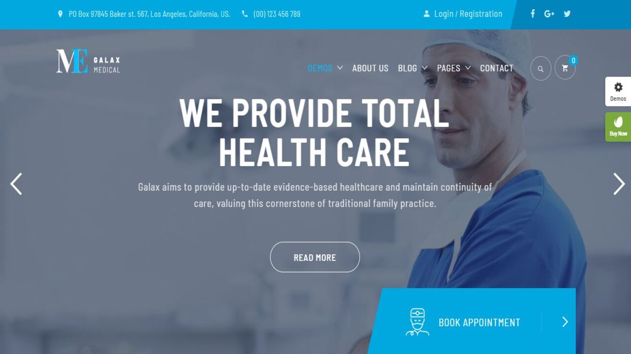 galax medical wordpress theme