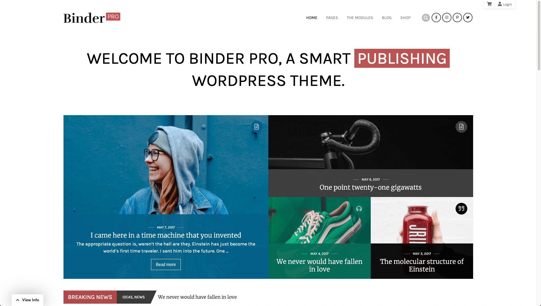 binder pro wordpress theme