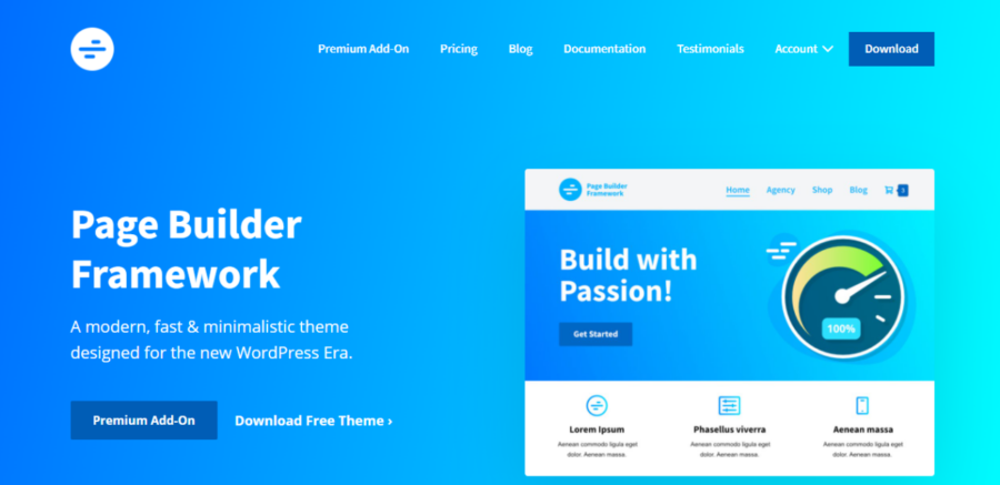 page buider framework