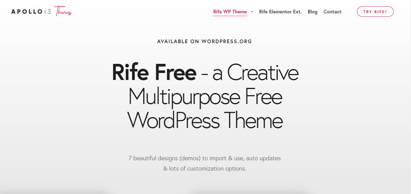 rife free elementor themes