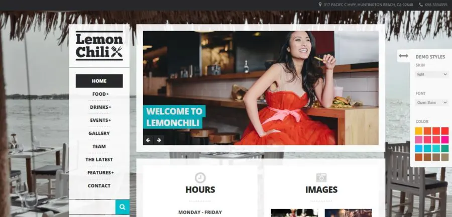 10 Best WordPress Restaurant Themes Review 7 lemonchili