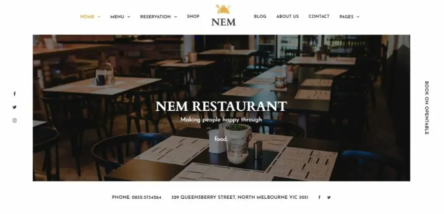 10 Best WordPress Restaurant Themes Review 3 nem