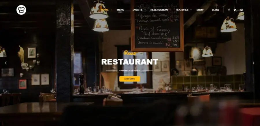 10 Best WordPress Restaurant Themes Review 2 resca wordpress restaurant themes