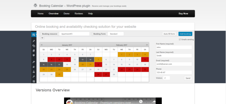 booking calendar wordpress reservation plugin