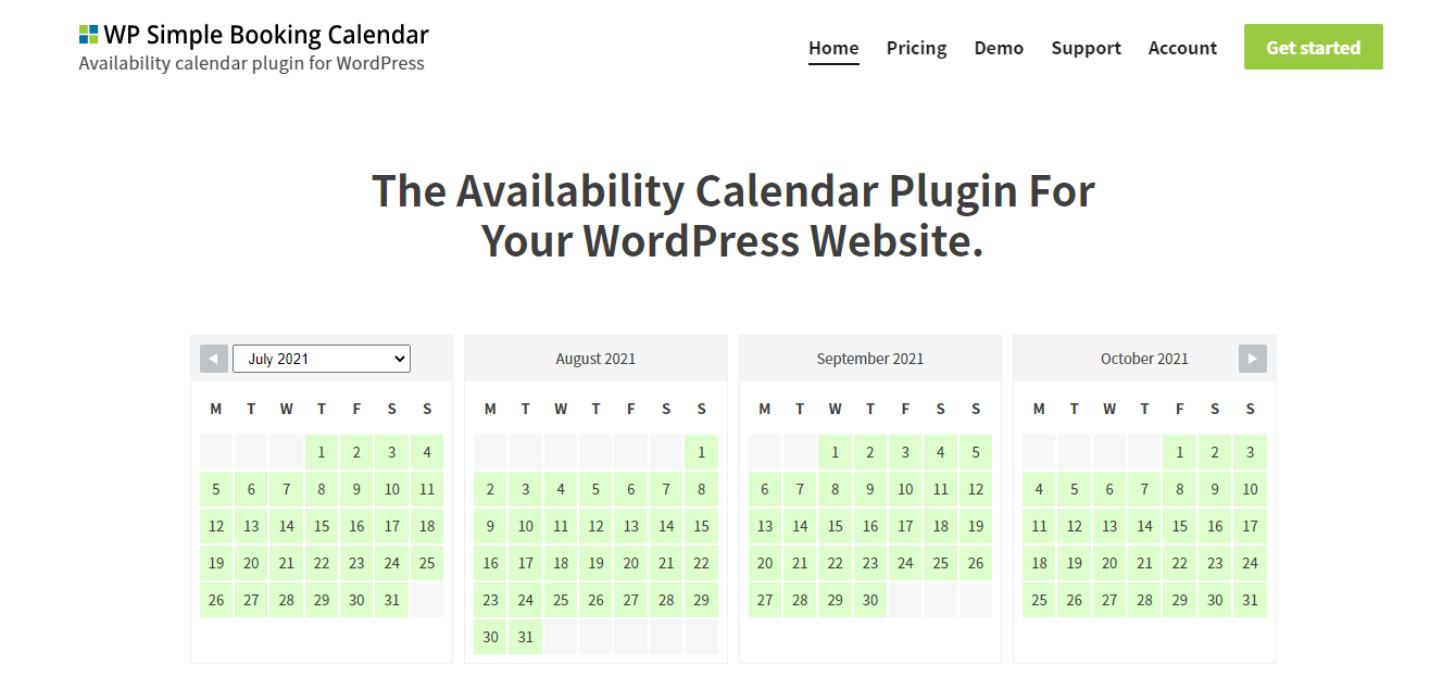 wp simple booking calendar