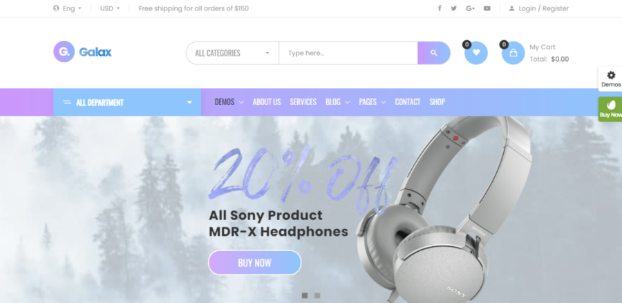 galax wordpress ecommerce themes