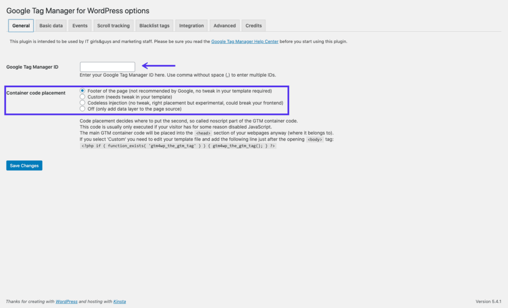 google tag manager for wordpress 