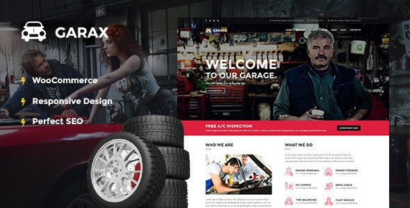 Garax Automotive WordPress Theme