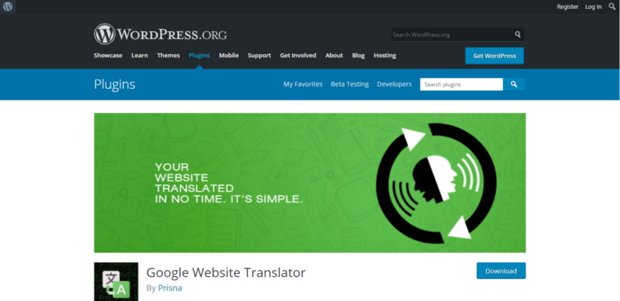 google website translator