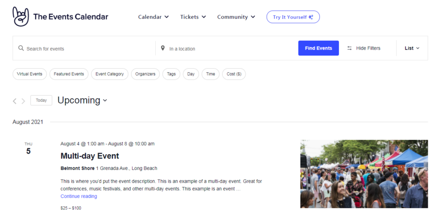 the event calendar a free and popular toolbox for events and schedules