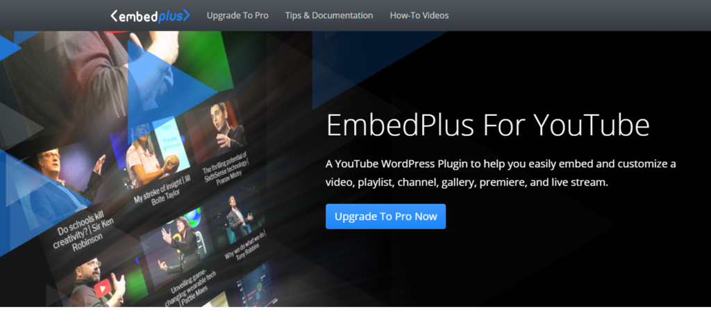 embed plus embed youtube video wordpress