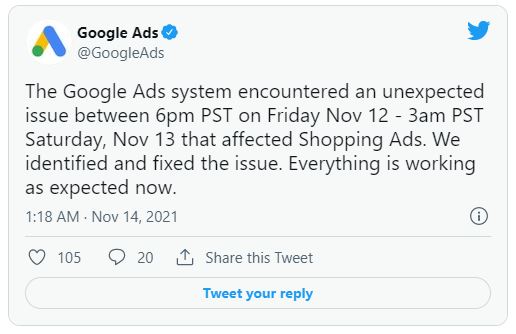 google ads shopping ads bug result in huge cpc increased issue now resolved