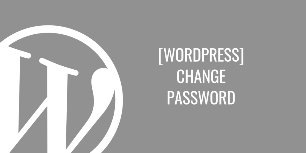 wordpress change password