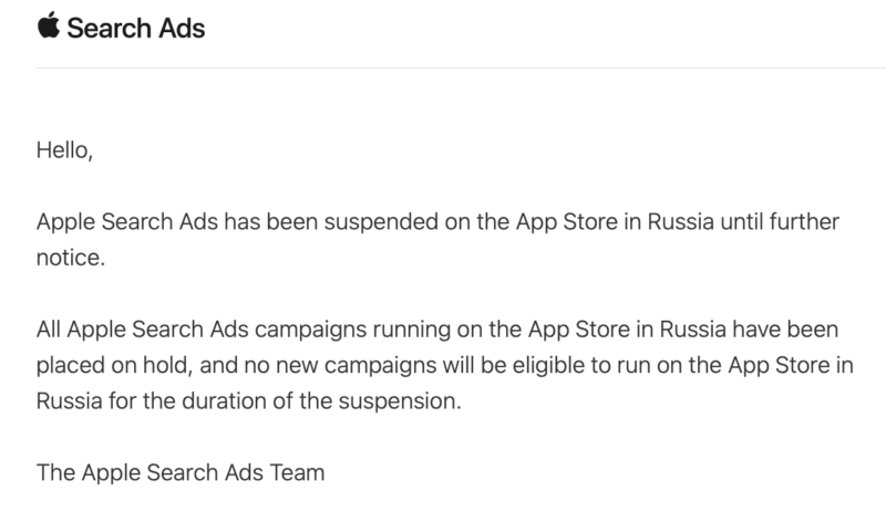 apple app search ads russia