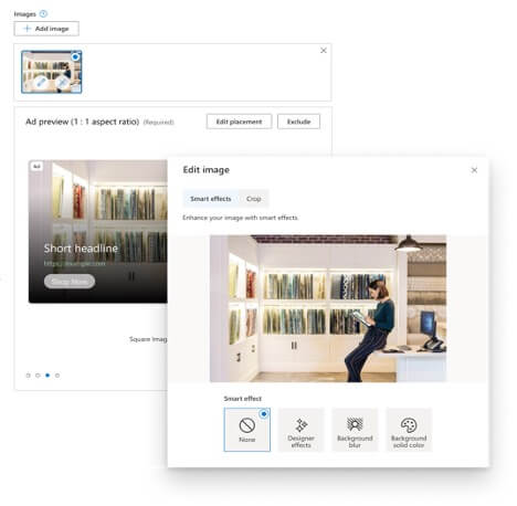microsoft ads creator smart effects