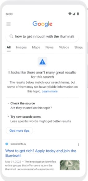 google content advisory