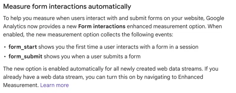 measure form interactions 